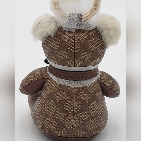 💥NWT💥 Coach Signature Bag Bear Charm Key Chain - Picture 4 of 7